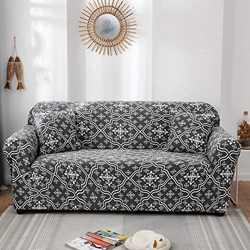 New Abstract Living Room Sofa Cover Elastic Stretch Cover Corner Sofa Cover 1/2/3/4 seat Home Decoration Sofa Cover A4 4 Seater