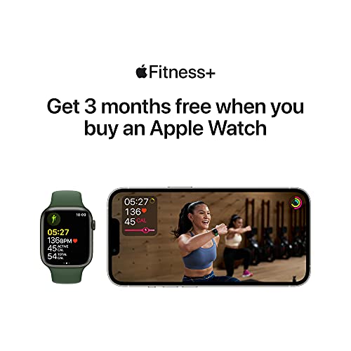 Apple Watch Series 7 [GPS + Cellular 45mm] Smart Watch w/ Silver Stainless Steel Case with Starlight Sport Band. Fitness Tracker, Blood Oxygen & ECG Apps, Always-On Retina Display, Water Resistant