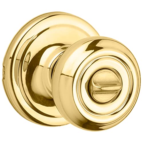 Kwikset 730CN 3 CP Cameron Bed/Bath Knob, Polished Brass