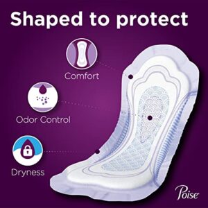 Poise Incontinence Pads for Women, Moderate Absorbency, Regular Length, 132 Count (2 Packs of 66) (Packaging May Vary)