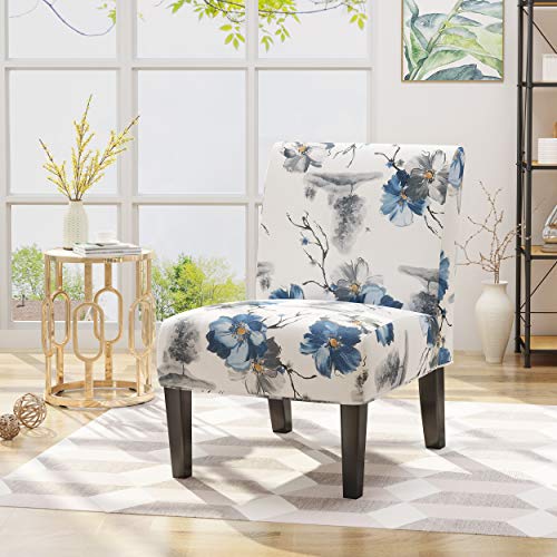 Christopher Knight Home Kendal Traditional Fabric Accent Chair, Print, Matte Black