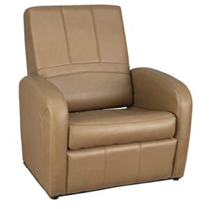 RecPro Charles RV Gaming Chair Ottoman Conversion | Built-in Storage | RV Furniture | Great for Teens | Toffee