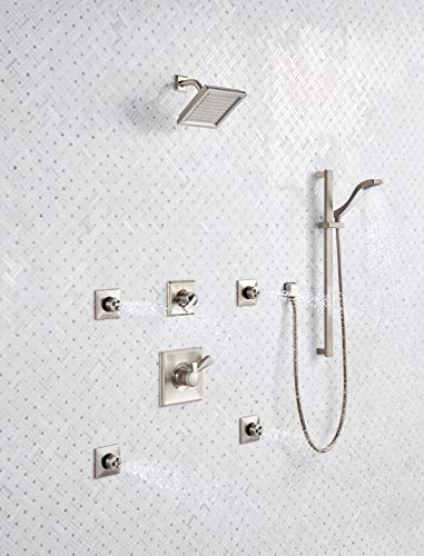 Delta Faucet Dryden 17 Series Dual-Function Shower Trim Kit with Single-Spray Touch-Clean Shower Head, Stainless, 2.0 GPM Water Flow, T17251-SS-WE (Valve Not Included)