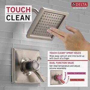 Delta Faucet Dryden 17 Series Dual-Function Shower Trim Kit with Single-Spray Touch-Clean Shower Head, Stainless, 2.0 GPM Water Flow, T17251-SS-WE (Valve Not Included)