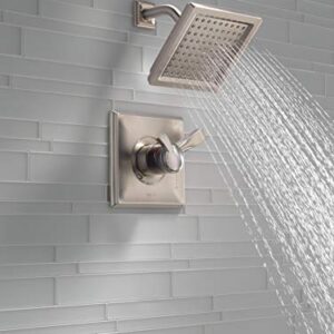 Delta Faucet Dryden 17 Series Dual-Function Shower Trim Kit with Single-Spray Touch-Clean Shower Head, Stainless, 2.0 GPM Water Flow, T17251-SS-WE (Valve Not Included)