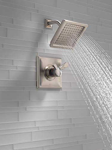 Delta Faucet Dryden 17 Series Dual-Function Shower Trim Kit with Single-Spray Touch-Clean Shower Head, Stainless, 2.0 GPM Water Flow, T17251-SS-WE (Valve Not Included)