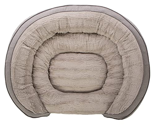 TrustyPup Snuggle Soother Bolstered Couch Cuddler Memory Foam Pet Bed - Gray, Extra Large