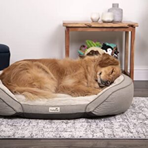 TrustyPup Snuggle Soother Bolstered Couch Cuddler Memory Foam Pet Bed - Gray, Extra Large