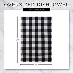 DII Assorted Woven, Kitchen Dishtowel Set, 18x28, Gray, 5 Piece
