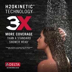 Delta Faucet 5-Spray In2ition Dual Shower Head with Handheld Spray, H2Okinetic Matte Black Shower Head with Hose, Showerheads, Handheld Shower Heads, Magnetic Docking, Matte Black 58480-BL-PK