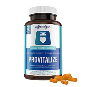 better body co. original provitalize | natural menopause probiotics for weight gain, hot flashes, night sweats, low energy, mood swings, gut health. unique probiotics formula