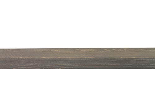 Joel's Antiques & Reclaimed Decor 3" x 7" Rustic, Mountable Floating Mantel Shelf (Weathered Wood, 84")