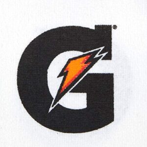 Gatorade G Towel, 22" x 42", Cotton, White/Black/Orange