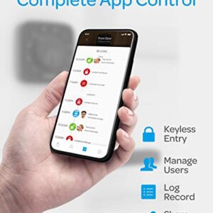 Smart Lock, ULTRALOQ U-Bolt with Bridge WiFi Adaptor, 5-in-1 Keyless Entry Door Lock with WiFi, App, Bluetooth and Keypad, Smart Door Lock, Smart Deadbolt, ANSI Grade 1 Certified- Black