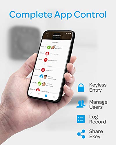 Smart Lock, ULTRALOQ U-Bolt with Bridge WiFi Adaptor, 5-in-1 Keyless Entry Door Lock with WiFi, App, Bluetooth and Keypad, Smart Door Lock, Smart Deadbolt, ANSI Grade 1 Certified- Black