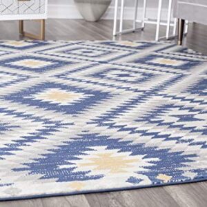 CosmoLiving by Cosmopolitan Amaia Area Rug, 5 ft x 7 ft, Kilim Cadet