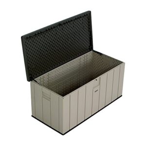 Lifetime 60254 Heavy-Duty Outdoor Storage Deck Box, 150 Gallon, Desert Sand/Brown