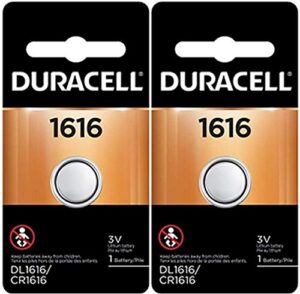 duracell 1616 dl1616 cr1616 dl1616b2pk coin cell watch battery 3.0 volt lithium, 2 count (pack of 1)