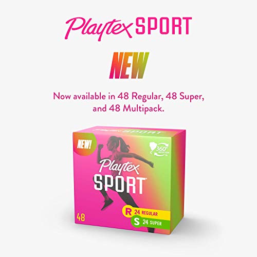 Playtex Sport Tampons, Super Absorbency, Fragrance-Free - 48ct
