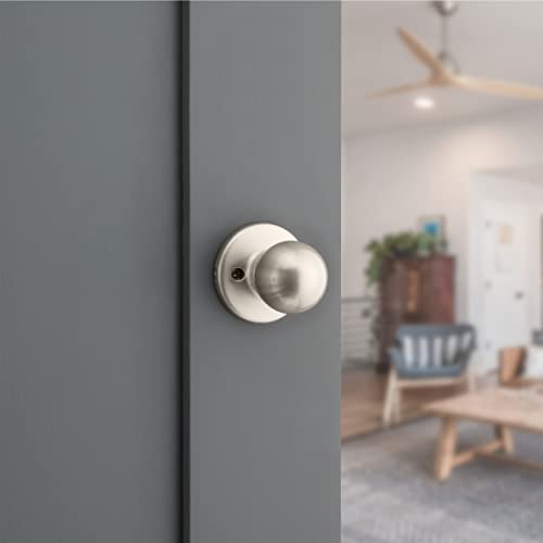 Kwikset 92001-518 Polo Hall and Closet Door Knob in Satin Nickel