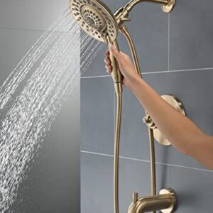 Delta Faucet Saylor 17 Series Gold Tub and Shower Faucet Combo with In2ition 2-in-1 Shower Head with Handheld Spray, Bathtub Faucet Set, Tub Faucet, Champagne Bronze T17435-CZ-I (Valve Not Included)