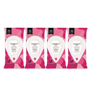 Summer's Eve Sheer Floral Daily Refreshing Feminine Wipes, Removes Odor, pH balanced, 32 Count, 4 Pack