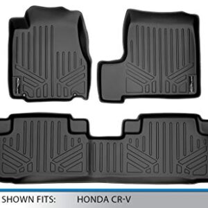 MAXLINER Floor Mats 2 Row Liner Set Black for 2007-2011 Honda CR-V