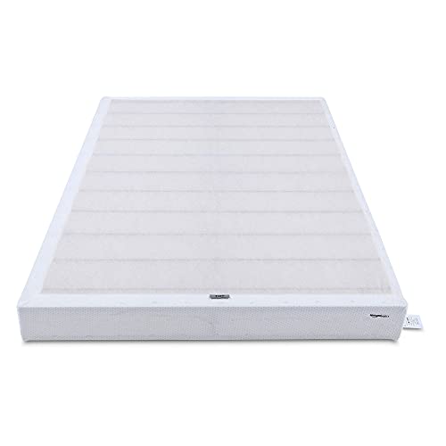 Amazon Basics Smart Box Spring Bed Base, 9-Inch Mattress Foundation - Queen Size, Tool-Free Easy Assembly