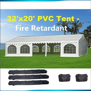 delta canopies 32’x20′ pvc party tent (fr) wedding canopy shelter white – fire retardant