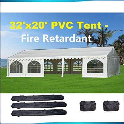 DELTA Canopies 32'x20' PVC Party Tent (FR) Wedding Canopy Shelter White - Fire Retardant