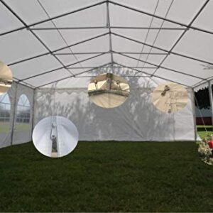 DELTA Canopies 32'x20' PVC Party Tent (FR) Wedding Canopy Shelter White - Fire Retardant