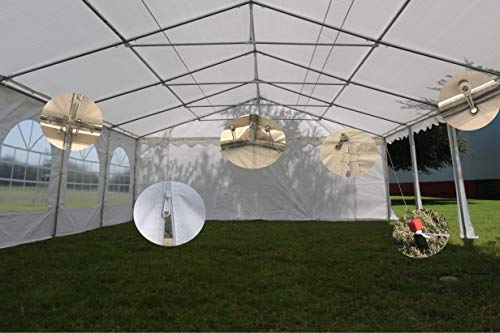 DELTA Canopies 32'x20' PVC Party Tent (FR) Wedding Canopy Shelter White - Fire Retardant