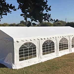 DELTA Canopies 32'x20' PVC Party Tent (FR) Wedding Canopy Shelter White - Fire Retardant