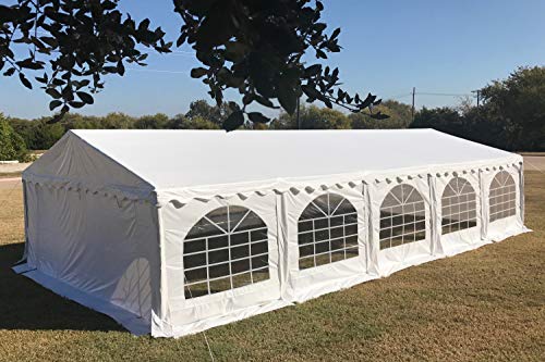 DELTA Canopies 32'x20' PVC Party Tent (FR) Wedding Canopy Shelter White - Fire Retardant