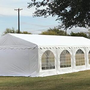 DELTA Canopies 32'x20' PVC Party Tent (FR) Wedding Canopy Shelter White - Fire Retardant