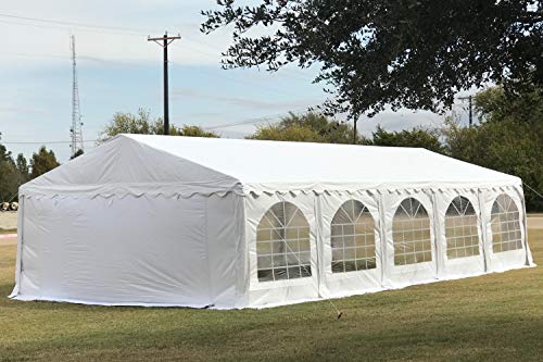 DELTA Canopies 32'x20' PVC Party Tent (FR) Wedding Canopy Shelter White - Fire Retardant