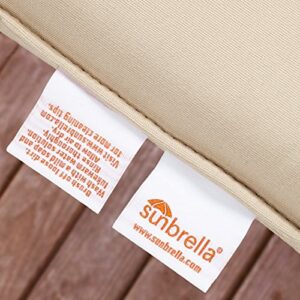 Mozaic Home Sunbrella Corded Bench Cushion, 44"x19", Tangerine Orange