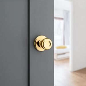 Kwikset 92001-513 Tylo Hall & Closet Knob in Polished Brass