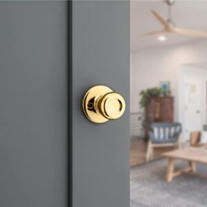 Kwikset 92001-513 Tylo Hall & Closet Knob in Polished Brass