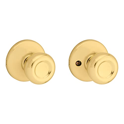 Kwikset 92001-513 Tylo Hall & Closet Knob in Polished Brass