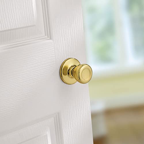 Kwikset 92001-513 Tylo Hall & Closet Knob in Polished Brass