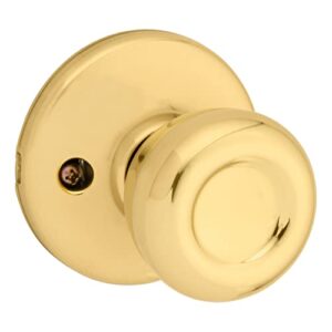 Kwikset 92001-513 Tylo Hall & Closet Knob in Polished Brass