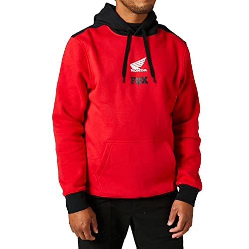 Fox Racing Men's Standard Honda Pullover Fleece, Flame RED 2, Small