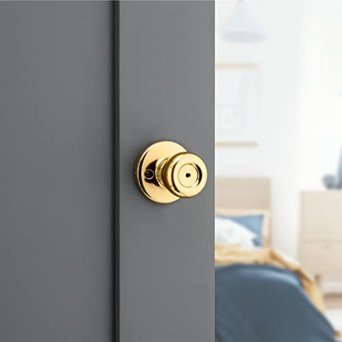 Kwikset 93001-870 Tylo Bed & Bath Knob in Polished Brass