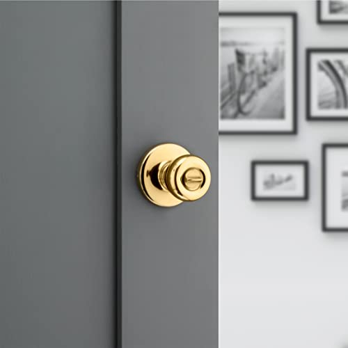 Kwikset 93001-870 Tylo Bed & Bath Knob in Polished Brass