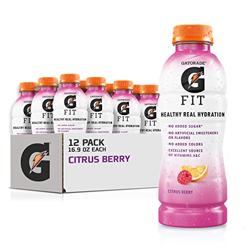 Gatorade Fit Electrolyte Beverage, Healthy Real Hydration, Citrus Berry, 16.9.oz Bottles (12 Pack)