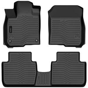 auxko all weather floor mats fits for honda hr-v 2023 tpe rubber liners all season guard odorless anti-slip mats for 1st & 2nd row