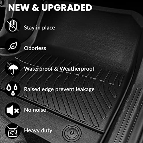 Auxko All Weather Floor Mats Fits for Honda HR-V 2023 TPE Rubber Liners All Season Guard Odorless Anti-Slip Mats for 1st & 2nd Row