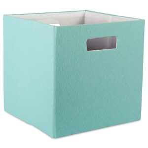 dii poly-cube storage collection hard sided, collapsible solid, large, aqua