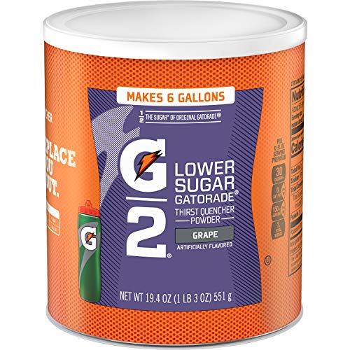 Gatorade Thirst Quencher Powder, G2 Low Calorie, Grape, 19.4 Ounce, 3 Count